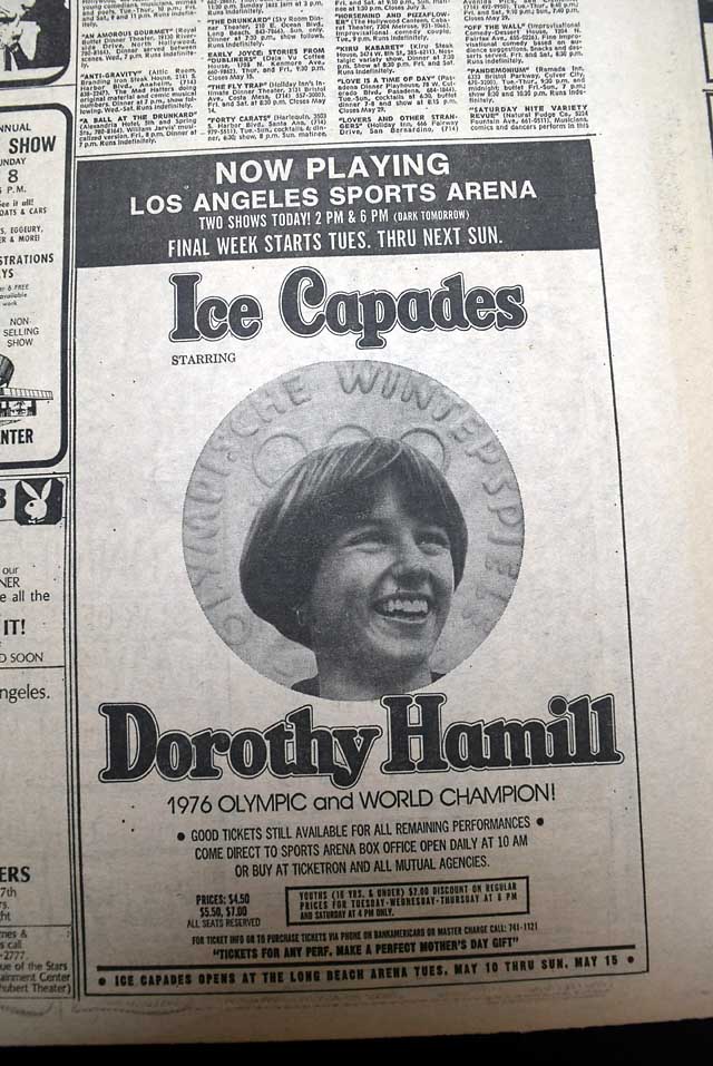1977 "Ice Capades" w/ Dorothy Hamill advertisement...