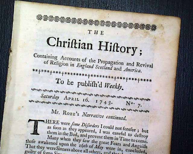 The Great Awakening... Early colonial imprint...