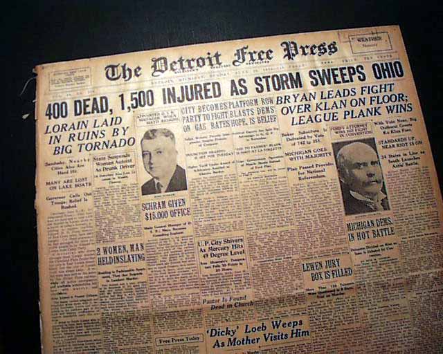 Lorain and Sandusky, Ohio tornado disaster...