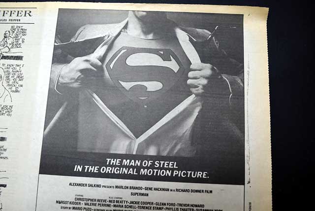 1980 re-release premiere of "Superman" film L.A. advertisement...