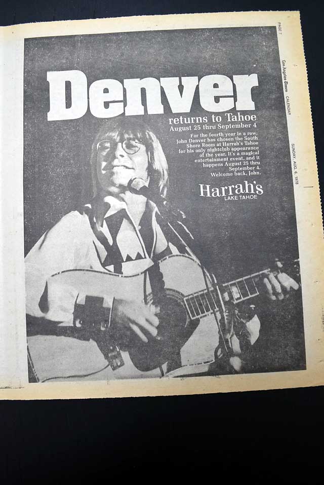 1978 "John Denver" live concerts advertisement...