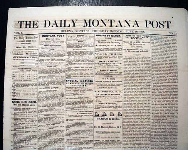 First Newspaper In Montana 