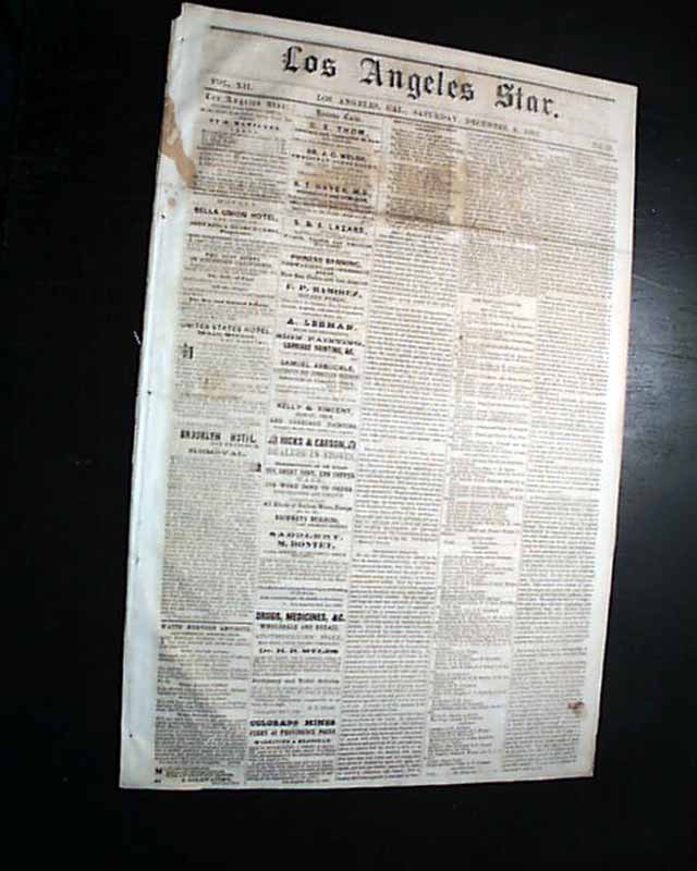 A very early newspaper from Los Angeles...