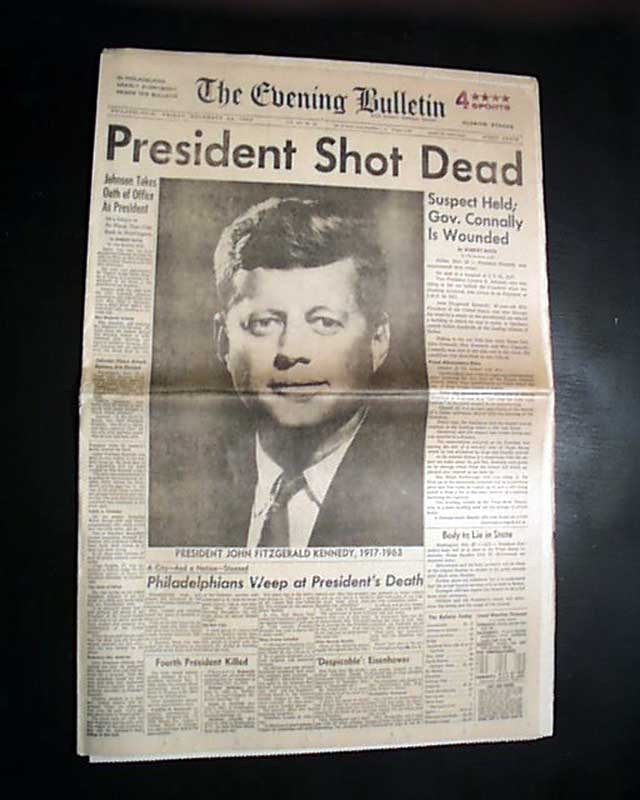 President shot dead... - RareNewspapers.com