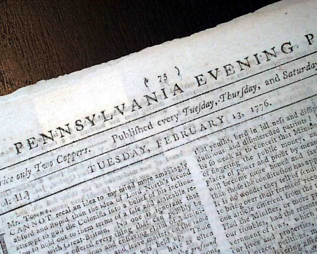 Benedict Arnold & the battle of Quebec...   Review of Paine's "Common Sense"...