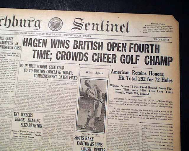 Walter Hagen wins his 4th British Open...