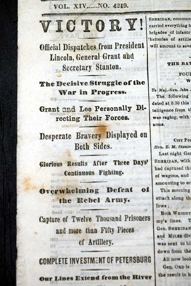 Last week of the Civil War....