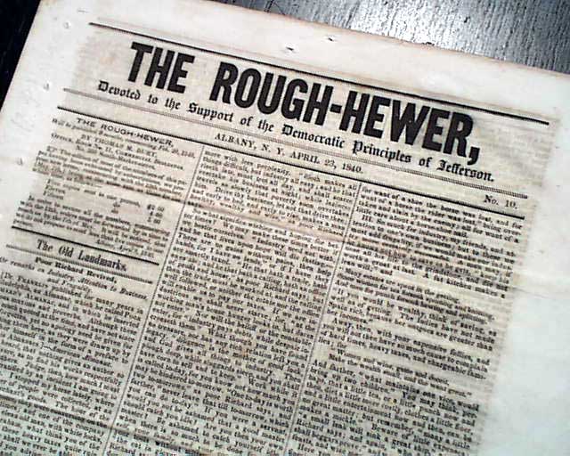 Shortlived campaign newspaper supporting Martin Van Buren