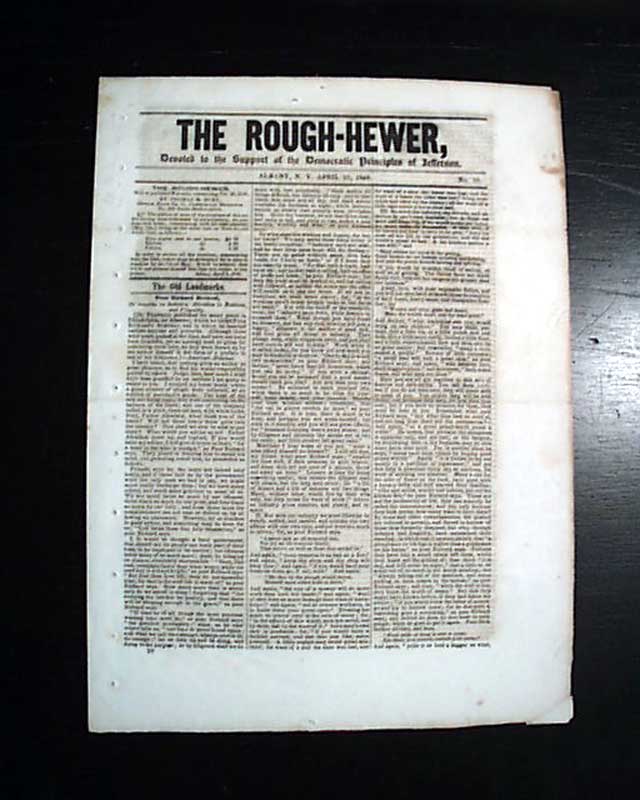 Shortlived campaign newspaper supporting Martin Van Buren