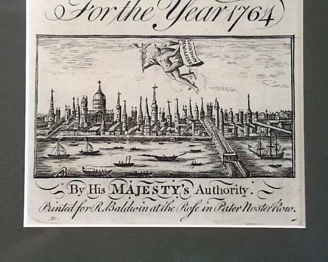 Beautiful, framed title page from 1764...