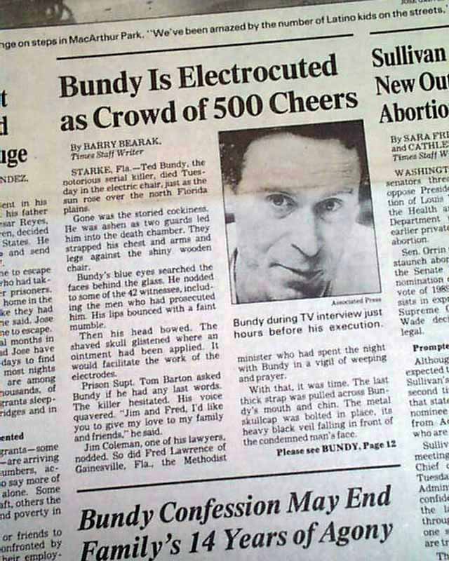 ted bundy electric chair