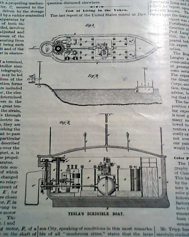 1898 Nikola Tesla's remote controlled boat...