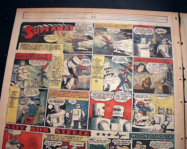 Superman color comic strip (#57) from the second year of publication ...
