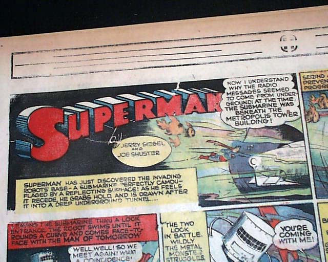 Superman color comic strip (#57) from the second year of publication ...