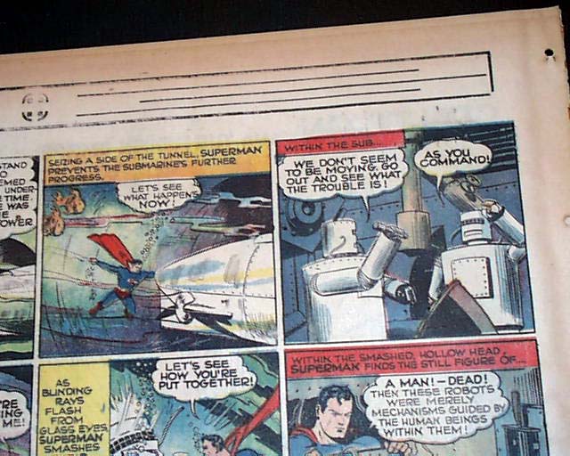 Superman color comic strip (#57) from the second year of publication ...