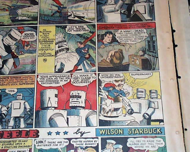 Superman color comic strip (#57) from the second year of publication ...