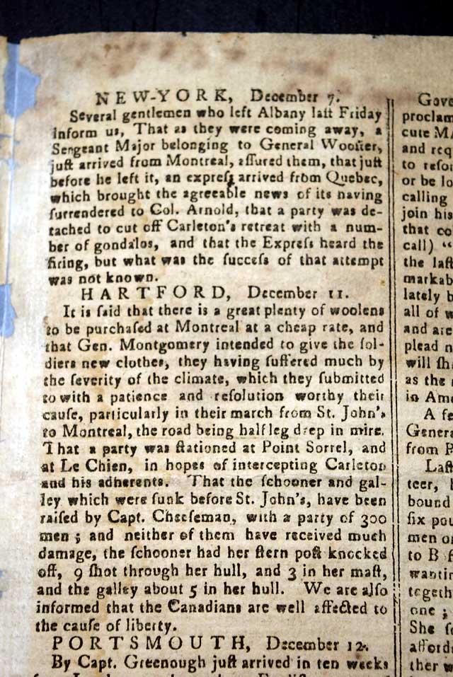 Surrender of Montreal...   Minute-men stand ready... Gov. Dunmore & slave troops...