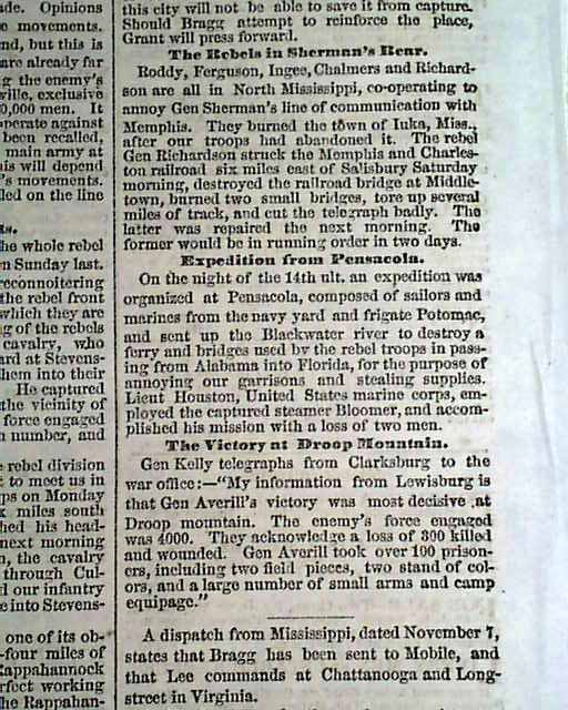 1863 Springfield Massachusetts Newspaper....