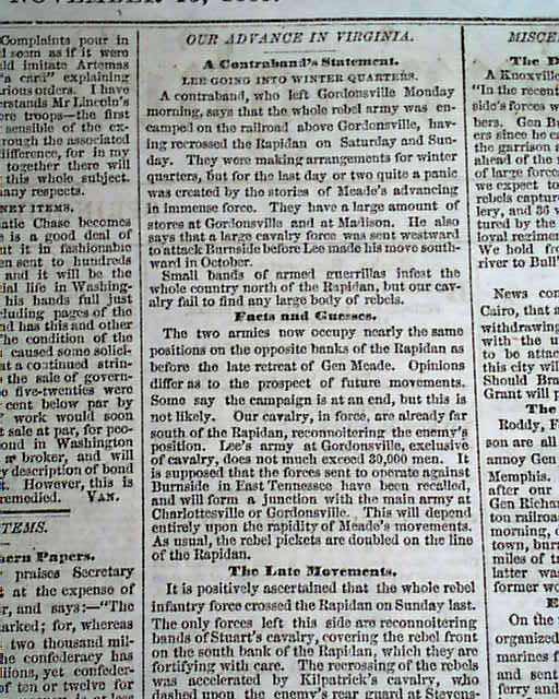 1863 Springfield Massachusetts Newspaper....