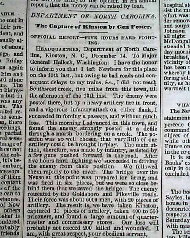 1862 Springfield MA Newspaper....