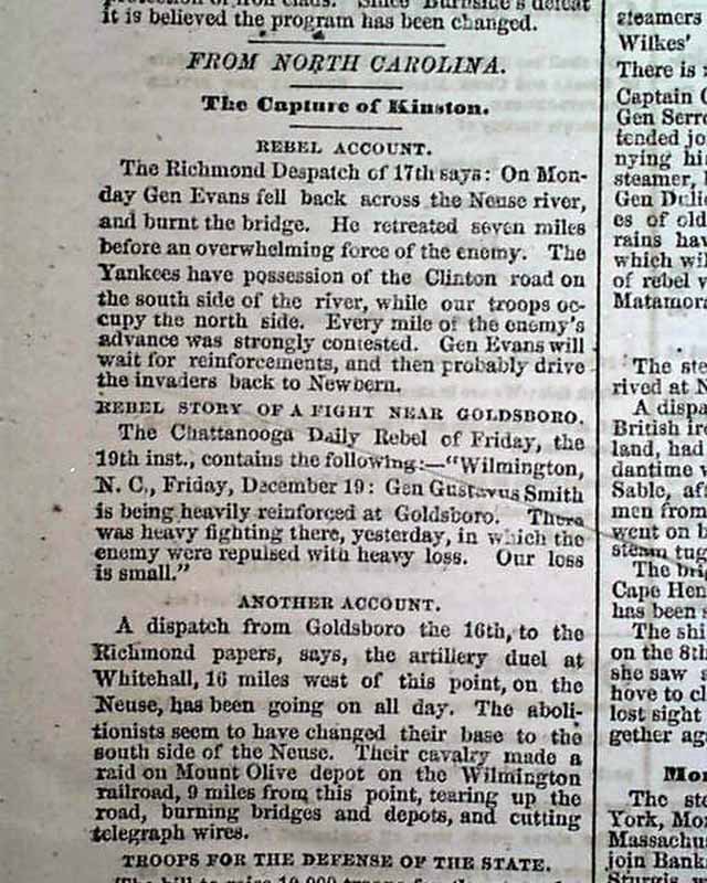 1862 Springfield MA Newspaper....