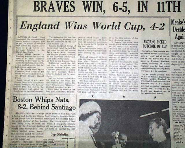 England Wins World Cup In 1966