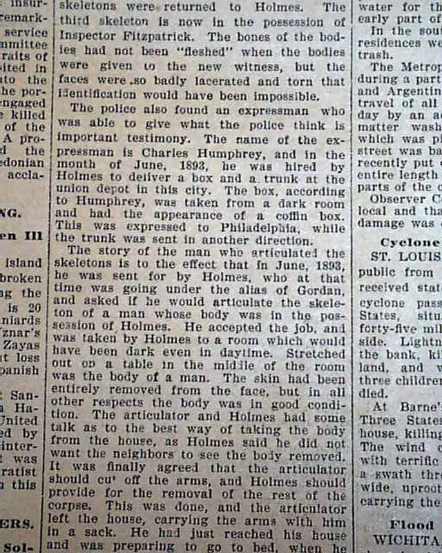 Death of Joshua V. Himes... H.H. Holmes..... 1st U.S. serial killer ...