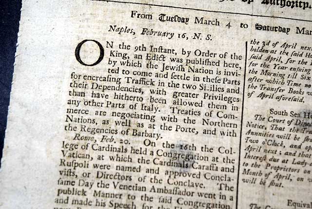 Jews are invited to settle in Naples and Sicily...