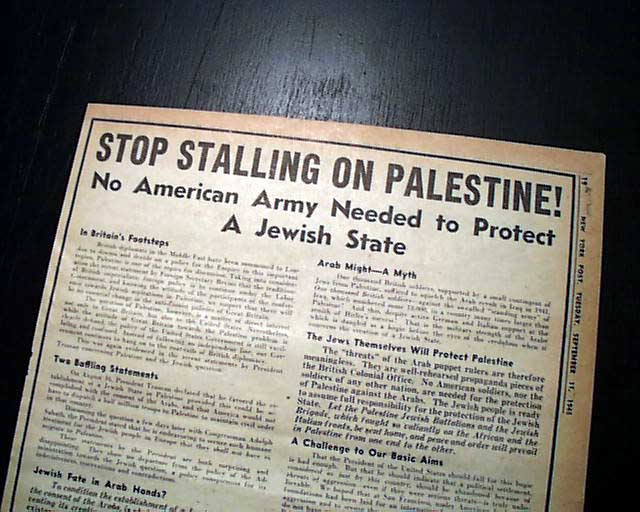 Striving for a Jewish State... WWII Jews... - RareNewspapers.com