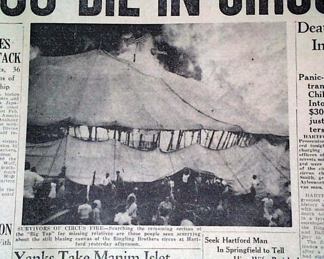 Hartford CT Circus Fire In 1944... - RareNewspapers.com