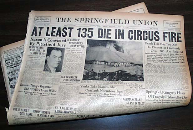 Hartford CT Circus Fire In 1944... - RareNewspapers.com