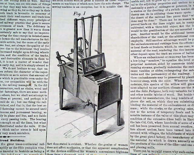 Washing Machine 1868 Scientific American... -