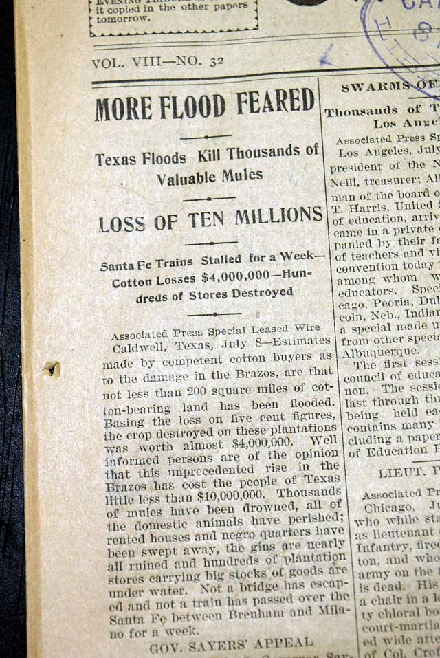 Great Brazos River flood of 1899... Texas...