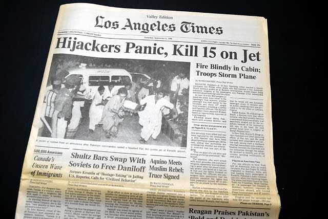 1986 Pan Am flight 73 hijacking...