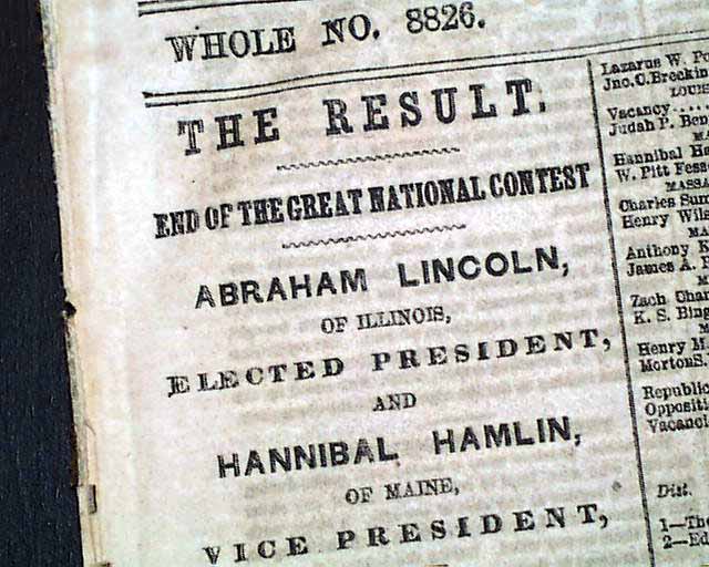 abraham lincoln elected president 1860