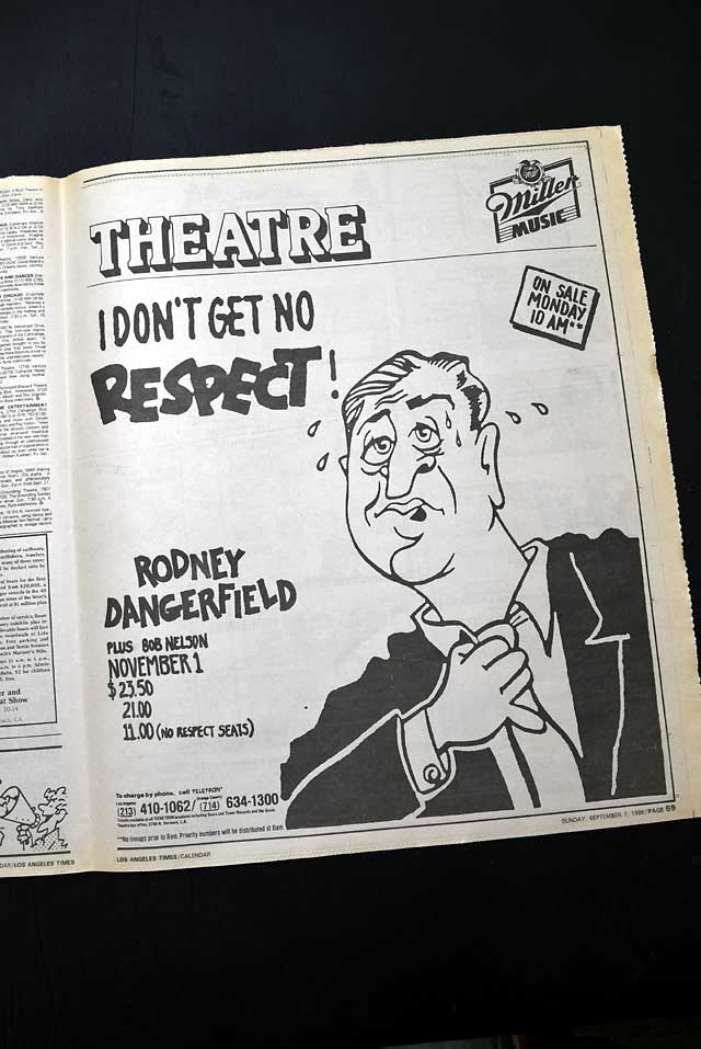 1986 "Rodney Dangerfield" live advertisement...