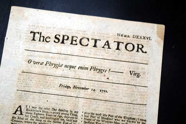 The "Spectator" newspaper by Addison & Steele...