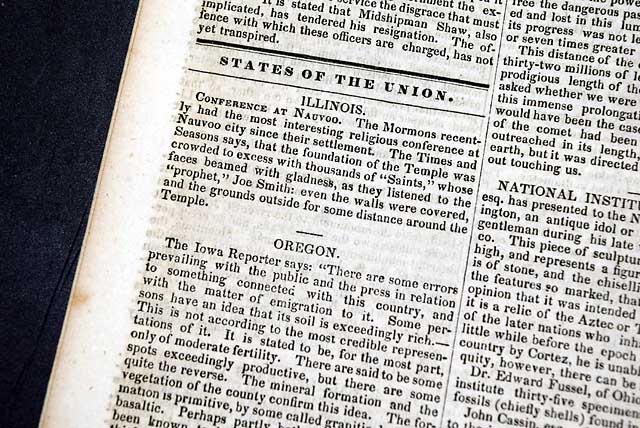 Mormons have a conference at Nauvoo...
