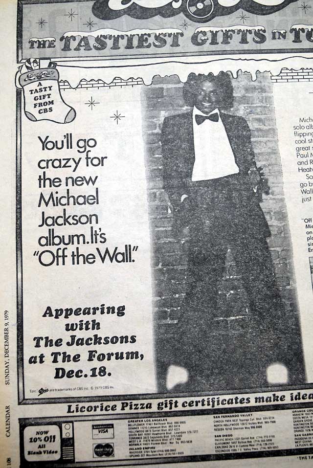 1979 "Michael Jackson" concert & album advertisement...