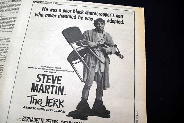 1979 opening day premiere of "The Jerk" film advertisement...