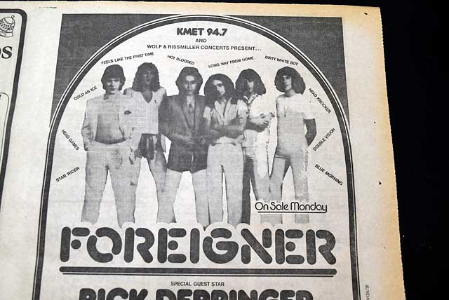 1979 "Foreigner" concert advertisement...