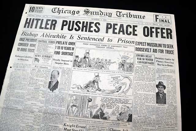 Adolf Hitler's phony plea for peace in 1939...