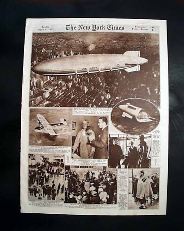 USS Akron (ZRS-4) Airship crash photos... - RareNewspapers.com