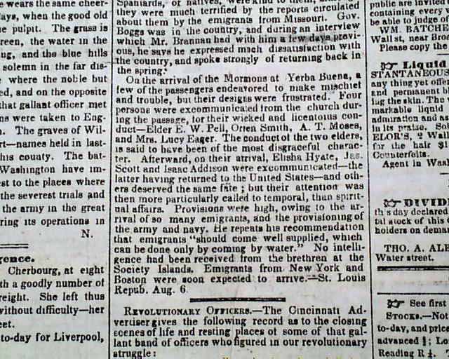 Mormons settle in California...