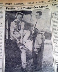 Amelia Earhart's 1932 record flight....