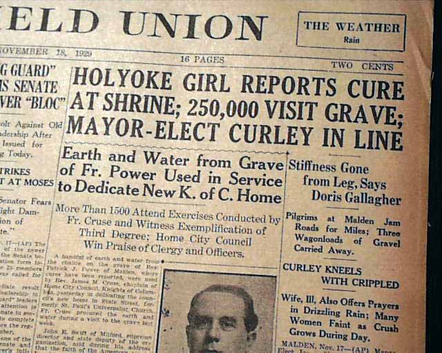 Malden, Massachusetts & Father Power's grave......