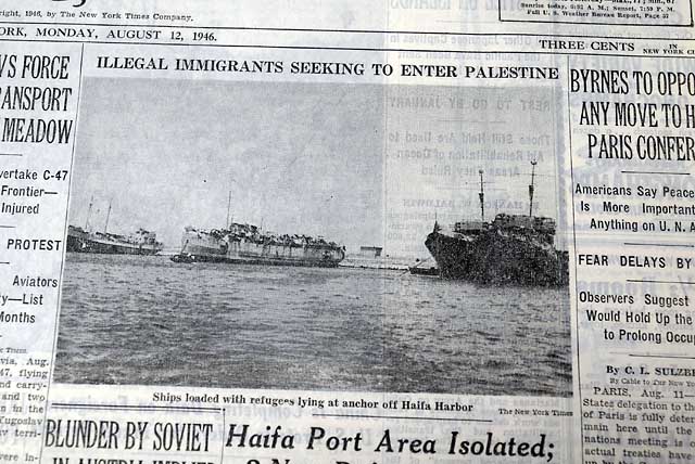 Jewish holocaust survivors taken to Palestine...