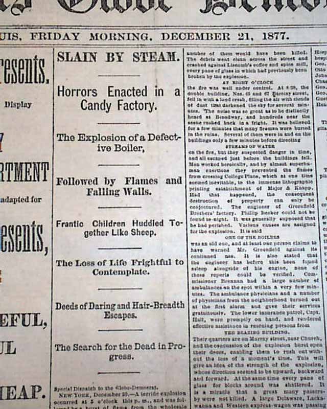 Greenfield NY candy factory explosion...