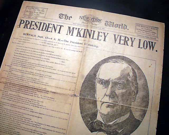 President William McKinley is near death...