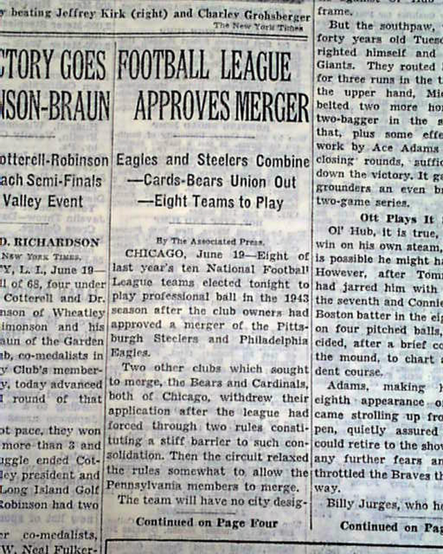 : Steagles Football Est 1943 Phil-Phit Combine Team Long